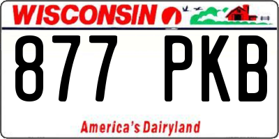 WI license plate 877PKB