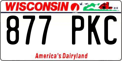 WI license plate 877PKC