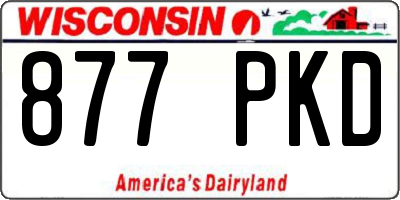 WI license plate 877PKD