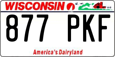 WI license plate 877PKF