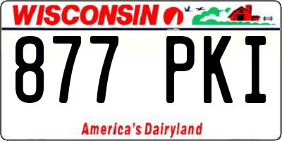 WI license plate 877PKI