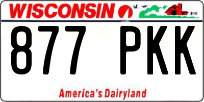 WI license plate 877PKK