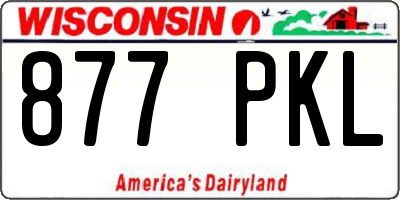 WI license plate 877PKL