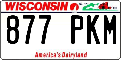 WI license plate 877PKM