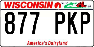 WI license plate 877PKP
