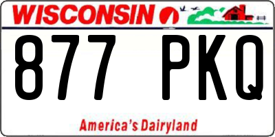 WI license plate 877PKQ