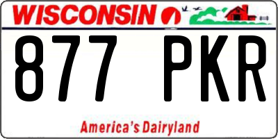 WI license plate 877PKR