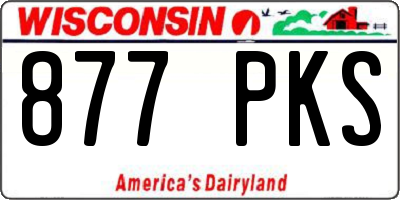 WI license plate 877PKS