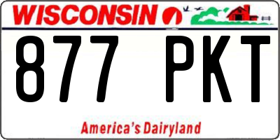 WI license plate 877PKT