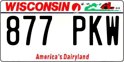 WI license plate 877PKW