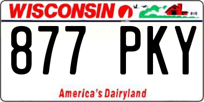 WI license plate 877PKY