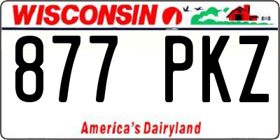 WI license plate 877PKZ