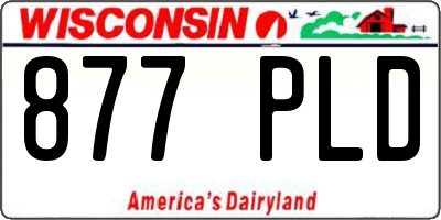 WI license plate 877PLD