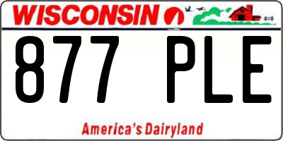WI license plate 877PLE