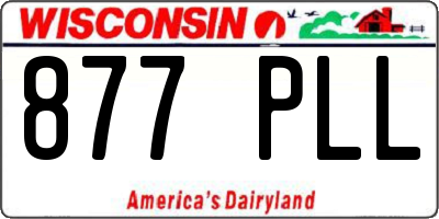 WI license plate 877PLL