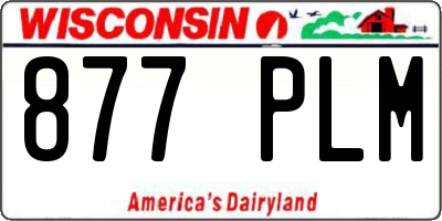 WI license plate 877PLM