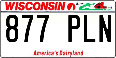 WI license plate 877PLN