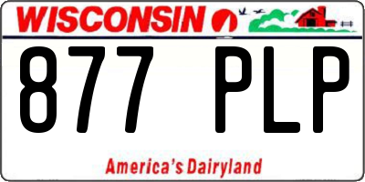 WI license plate 877PLP