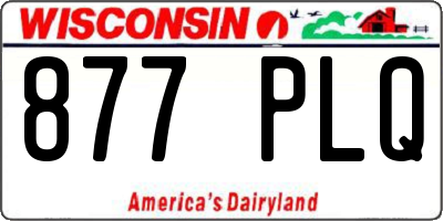 WI license plate 877PLQ