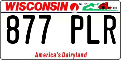WI license plate 877PLR