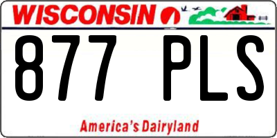 WI license plate 877PLS