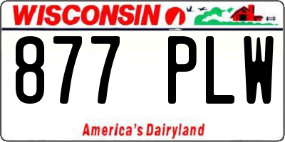 WI license plate 877PLW