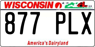 WI license plate 877PLX