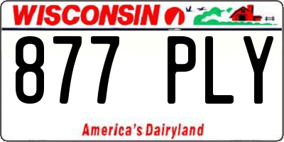 WI license plate 877PLY
