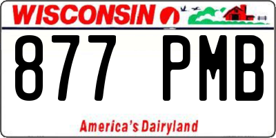 WI license plate 877PMB