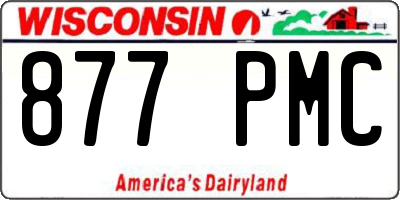 WI license plate 877PMC