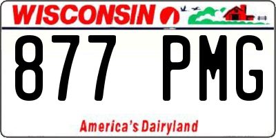 WI license plate 877PMG