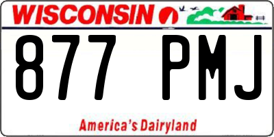 WI license plate 877PMJ