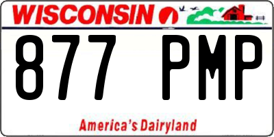WI license plate 877PMP