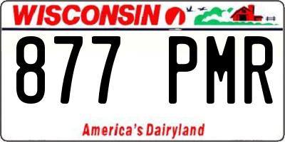 WI license plate 877PMR