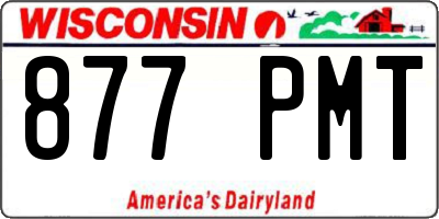 WI license plate 877PMT