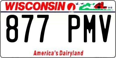WI license plate 877PMV