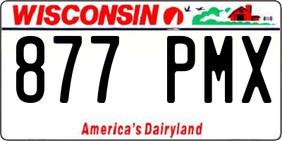 WI license plate 877PMX