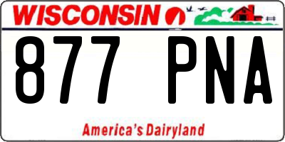 WI license plate 877PNA