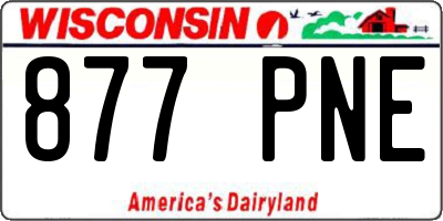 WI license plate 877PNE