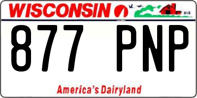 WI license plate 877PNP