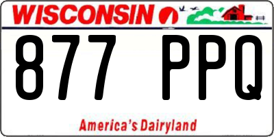 WI license plate 877PPQ