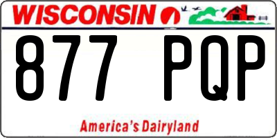 WI license plate 877PQP