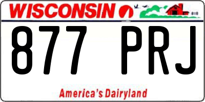 WI license plate 877PRJ
