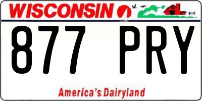 WI license plate 877PRY