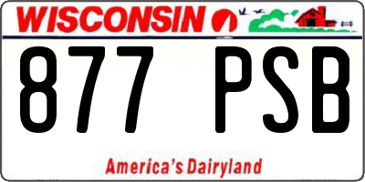 WI license plate 877PSB
