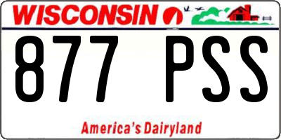 WI license plate 877PSS