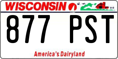 WI license plate 877PST