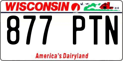 WI license plate 877PTN