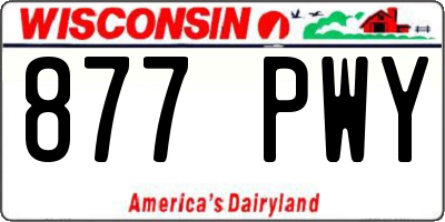 WI license plate 877PWY