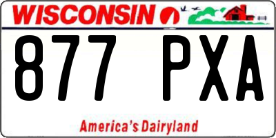 WI license plate 877PXA
